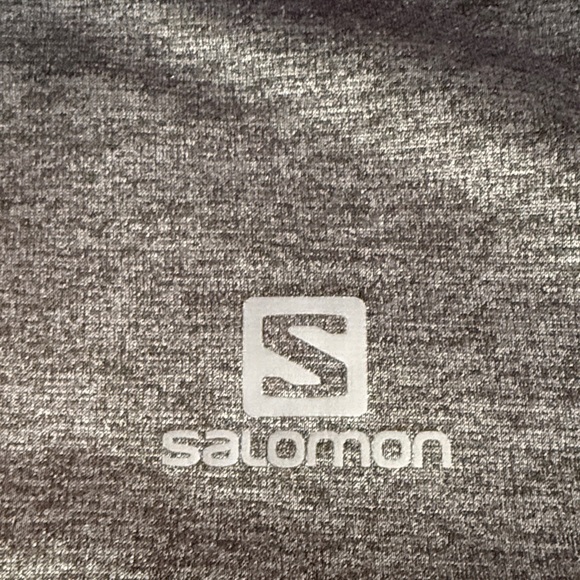 Salomon Men's Black and Gray Zip-Up Sweater - large - Picture 3 of 10